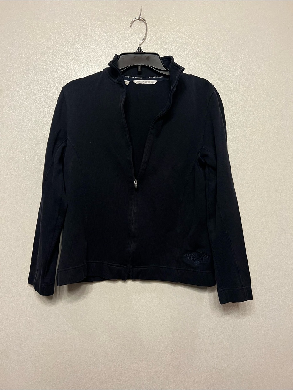 Cutter & Buck Women's Navy Zip-Front Bomber Jacket With a Logo